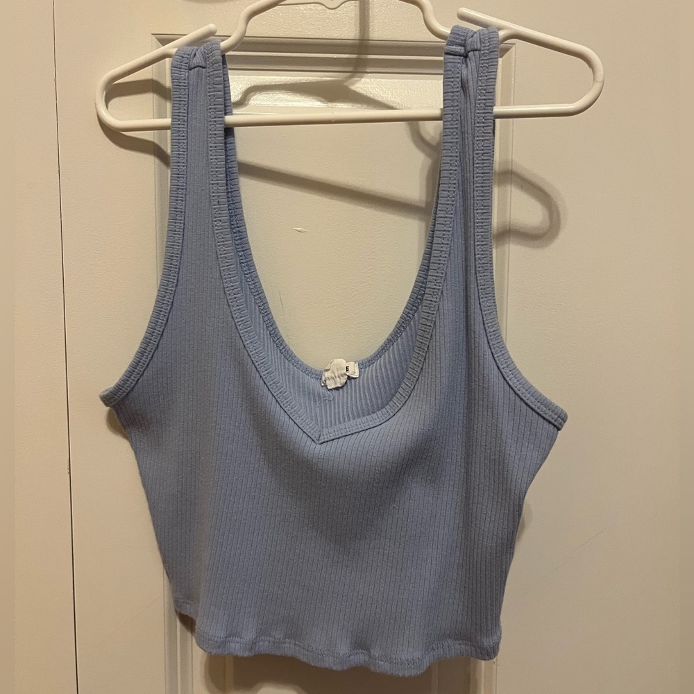 garage baby blue seamless tank
